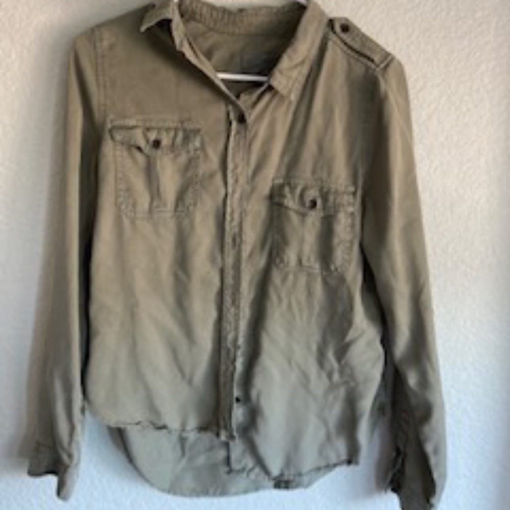Sage Green Button Up